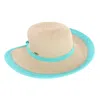 Karen Keith Women's Toyo Braid Sun Hat With Ponytail Opening In Back In Multi