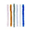 Karen Kriegel Pink / Purple / Grey Wavy Cocktail Drinking Straw
