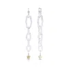 Karen Kriegel Women's Green / Silver / Yellow Lemon Quartz Y Hoop With Glass Links