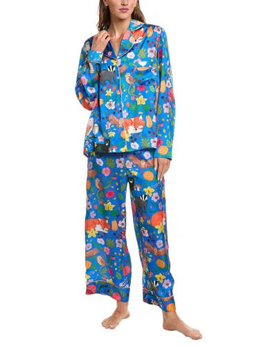 Karen Mabon 2pc Long Sleeve Pajama Set In Transparent