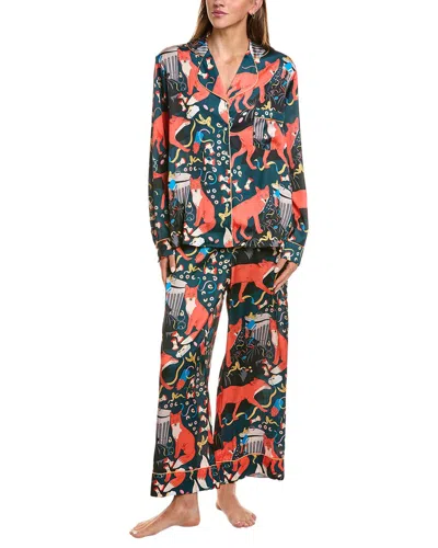 Karen Mabon 2pc Long Sleeve Pajama Set In Multi