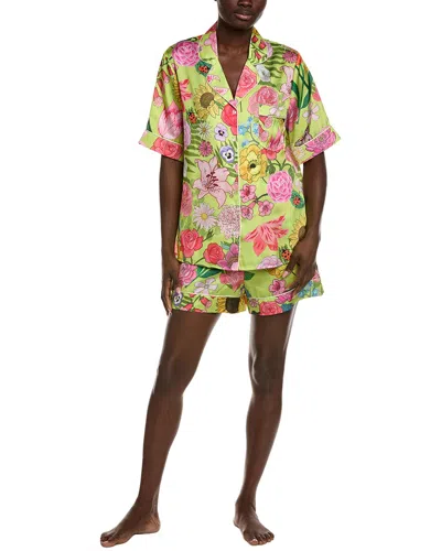 Karen Mabon 2pc Print Pajama Set In Blue
