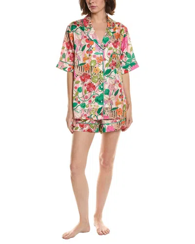Karen Mabon 2pc Print Pajama Set In Blue