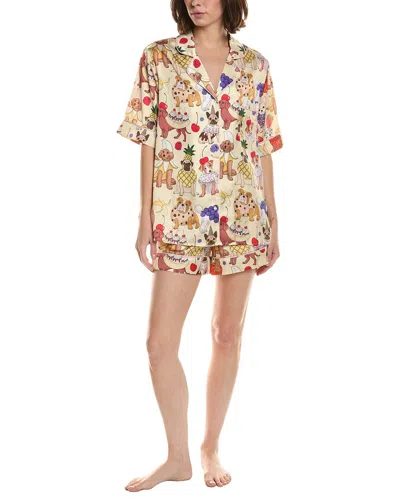 Karen Mabon 2pc Print Pajama Set In Neutral