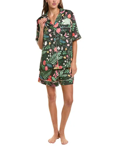 Karen Mabon 2pc Short Sleeve Pajama Set In Multi