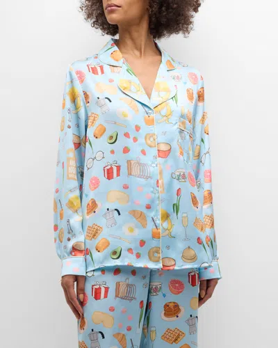 Karen Mabon Breakfast In Bed Printed Pajama Set