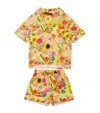 Karen Mabon Florist Print Short Pyjama Set In Yellow