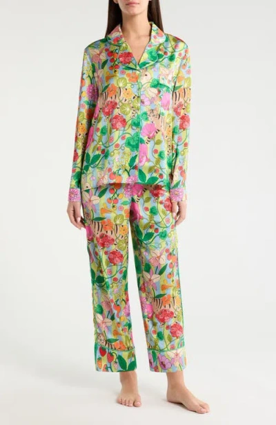 Karen Mabon In The Greenhouse Satin Pajamas In Multi