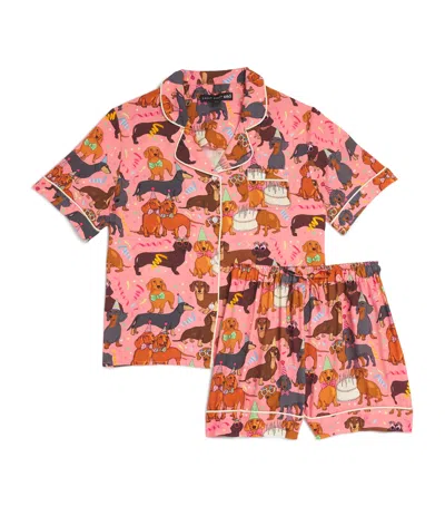 Karen Mabon Kids' Printed Pyjama Set In Pink