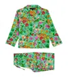 Karen Mabon Silk In The Greenhouse Pyjama Set In Green
