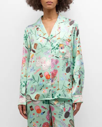 Karen Mabon Spa Day Printed Cropped Pajama Set