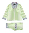 Karen Mabon Stripe Boat Print Pyjama Set In Green
