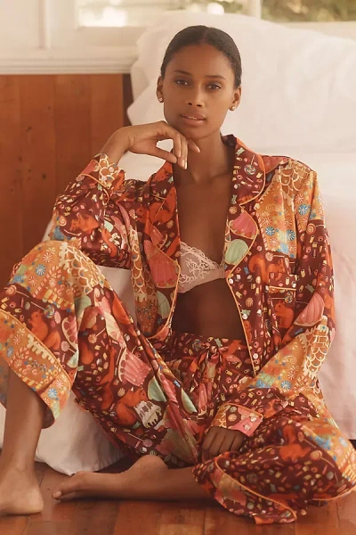 Karen Mabon Sweet As A Nut Classic Pajama Set In Red
