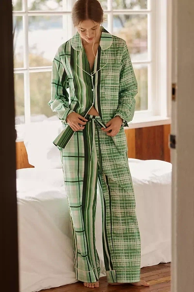 Karen Mabon X Anthropologie 100% Cotton Holiday Pajama Set In Multi