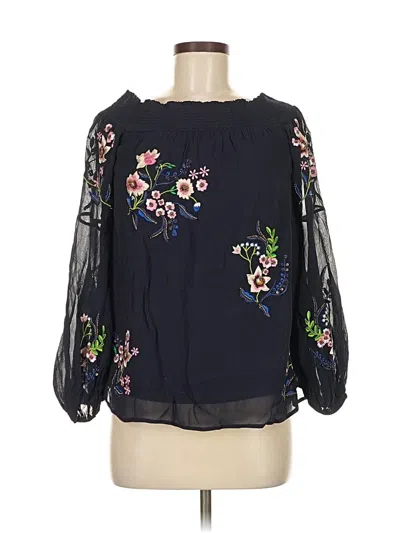 Pre-owned Karen Millen 3/4 Sleeve Blouse In Black