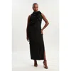 Karen Millen Bandage Knitted Maxi Dress In Black