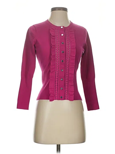 Pre-owned Karen Millen Cardigan Sweater In Purple