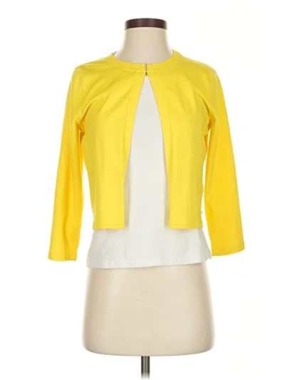 Pre-owned Karen Millen Cardigan Sweater In Yellow