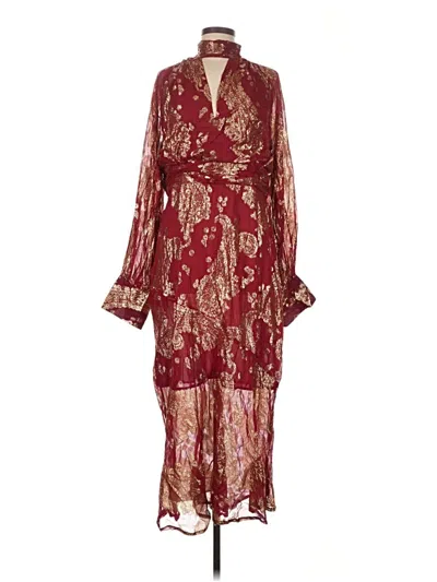 Pre-owned Karen Millen Cocktail Dress In Burgundy