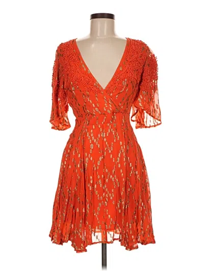 Pre-owned Karen Millen Cocktail Dress In Orange