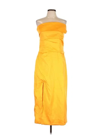 Pre-owned Karen Millen Cocktail Dress In Yellow