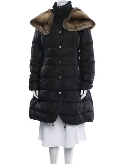 Pre-owned Karen Millen Down Coat In Black