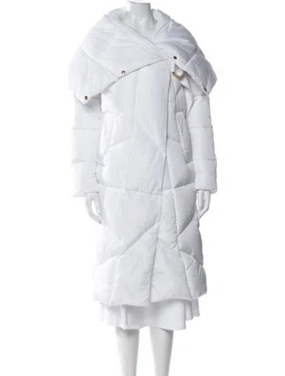 Pre-owned Karen Millen Down Coat In White