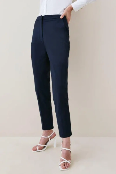 Karen Millen Essential Techno Woven Trousers In Blue