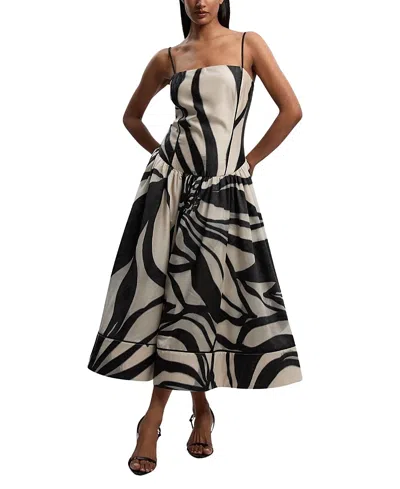 Karen Millen Floral Jacquard Maxi Prom Dress In Multi