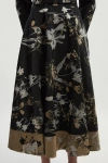 Karen Millen Floral Jacquard Tailored Full Midi Skirt In Black