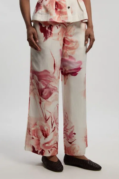 Karen Millen Floral Straight Leg Trouser In Multi