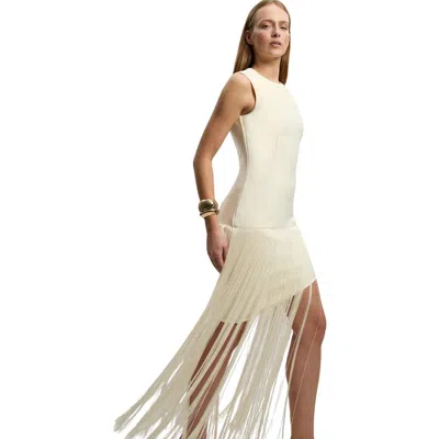 Karen Millen Form Fit Bandage Tassel Hem Mini Dress In Multi