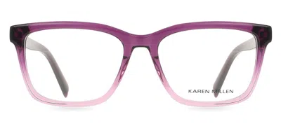 Karen Millen Km1093 Women's Glasses, Purple, Size 54