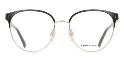 Karen Millen Km3051 Women's Glasses, Gold, Size 52