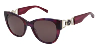 Karen Millen Km5062 713 Women's Sunglasses Purple Size 54