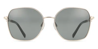 Karen Millen Km7023 401 Women's Sunglasses Gold Size 56