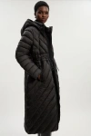 Karen Millen Lightweight Knee Length Packable Coat In Black