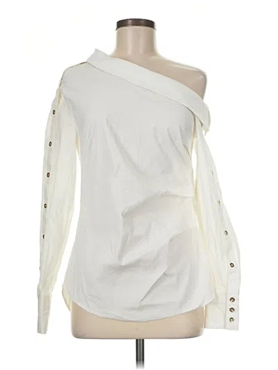 Pre-owned Karen Millen Long Sleeve Blouse In Ivory