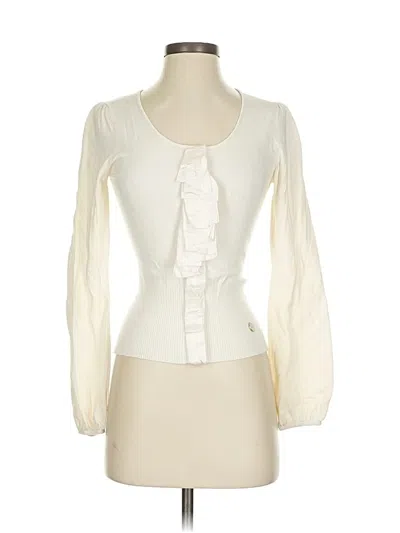 Pre-owned Karen Millen Long Sleeve Blouse In White