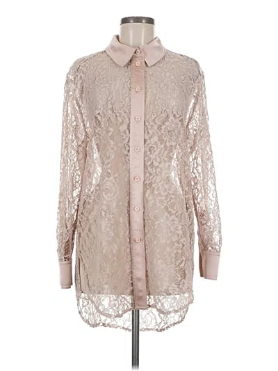 Pre-owned Karen Millen Long Sleeve Blouse In White