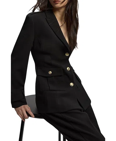 Karen Millen Military Single Breasted Blazer In Multi