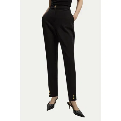 Karen Millen Military Straight Leg Trousers In Black