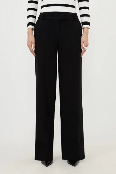 Karen Millen Essential Tailored Straight Leg Pants In Black