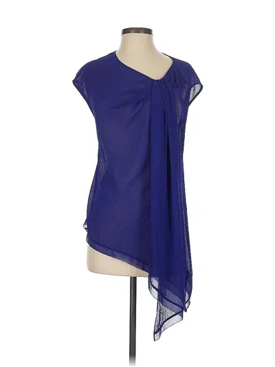 Pre-owned Karen Millen Short Sleeve Blouse In Blue