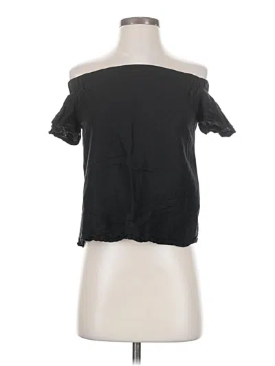 Pre-owned Karen Millen Short Sleeve Top Black Off The Shoulder Neckline Tops