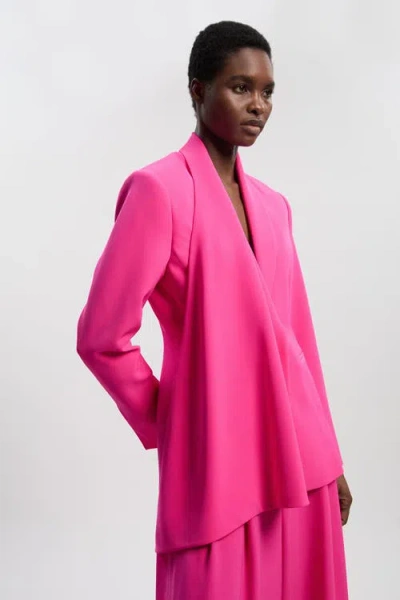 Karen Millen Single Breasted Blazer In Pink