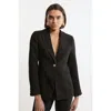 Karen Millen Tailored Single Breasted Blazer In Black