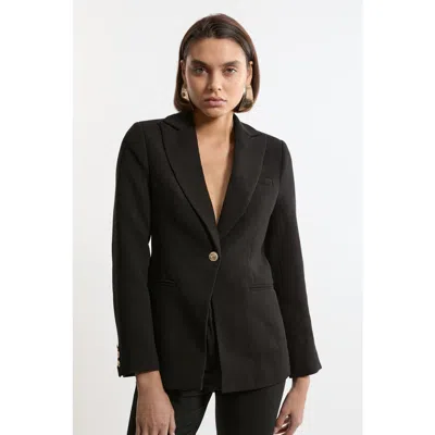 Karen Millen Tailored Single Breasted Blazer In Black
