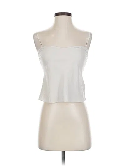Pre-owned Karen Millen Tank Top Ivory Strapless Neckline Tops In White