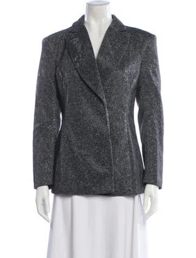 Pre-owned Karen Millen Tweed Pattern Blazer W/ Tags In Gray